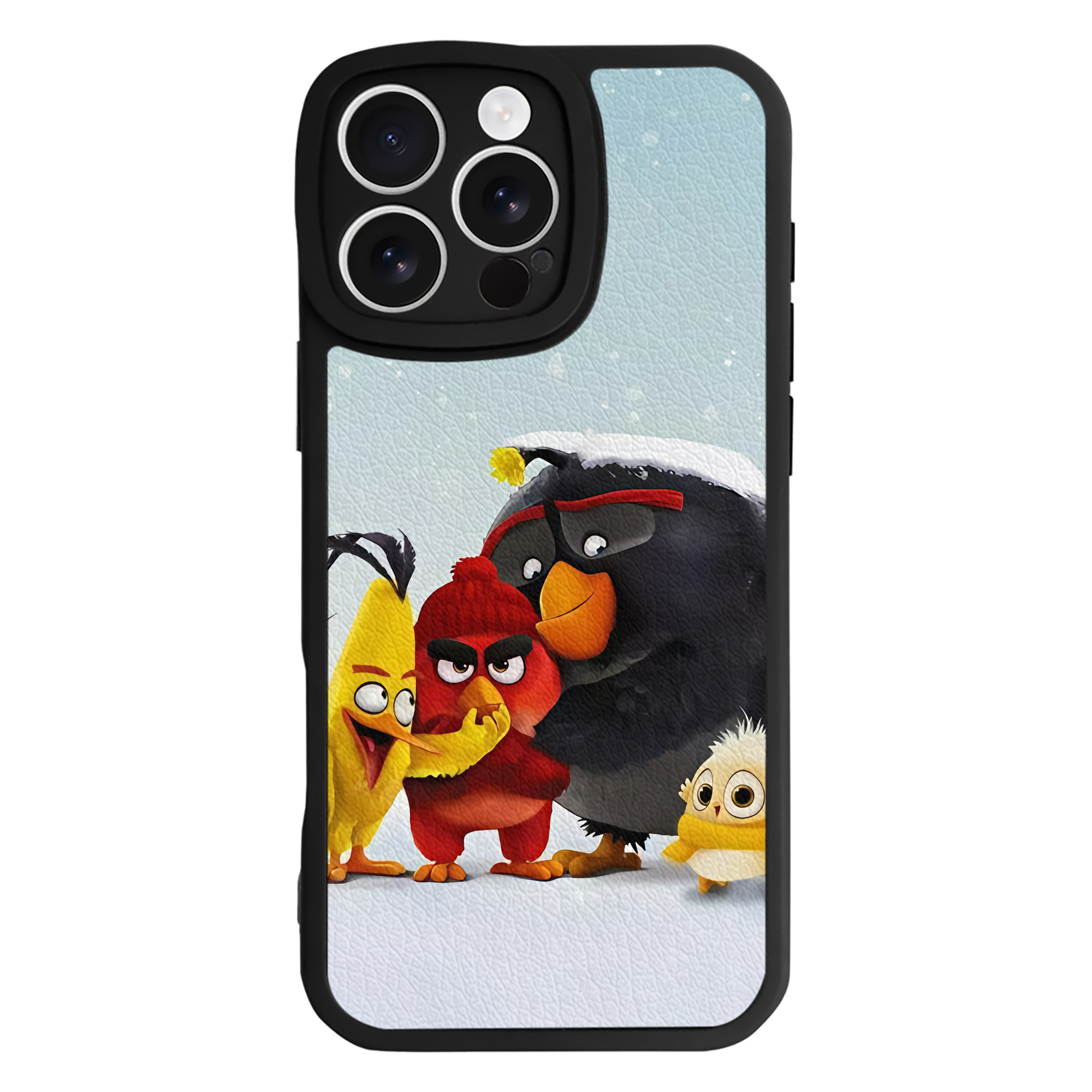 （画像用） Angry Birds アングリーバード 【iPhone 16シリーズ対応】シリコンスマホケース（レザー調） 材質：シリコン